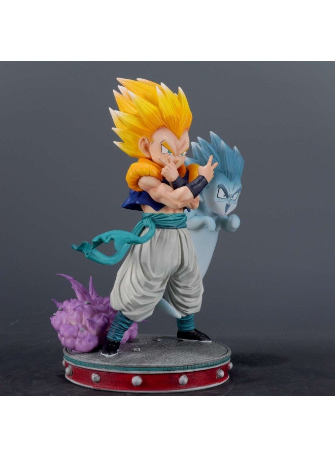 Dragon Ball,Gotenks Anime Figure,Dynamic Super Saiyan Pose, Desk Centerpiece and Energetic Birthday Gift 23cm - Image 3